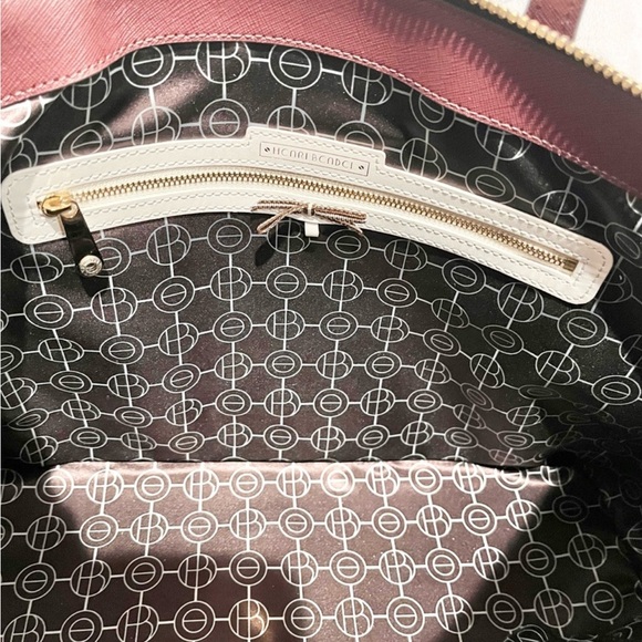 Henri Bendel NWOT Saffiano Leather Satchel & Crossbody - Burgundy + Dust Bag - Picture 16 of 17